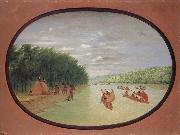 Primitive Sailing by the Winnebago indians George Catlin